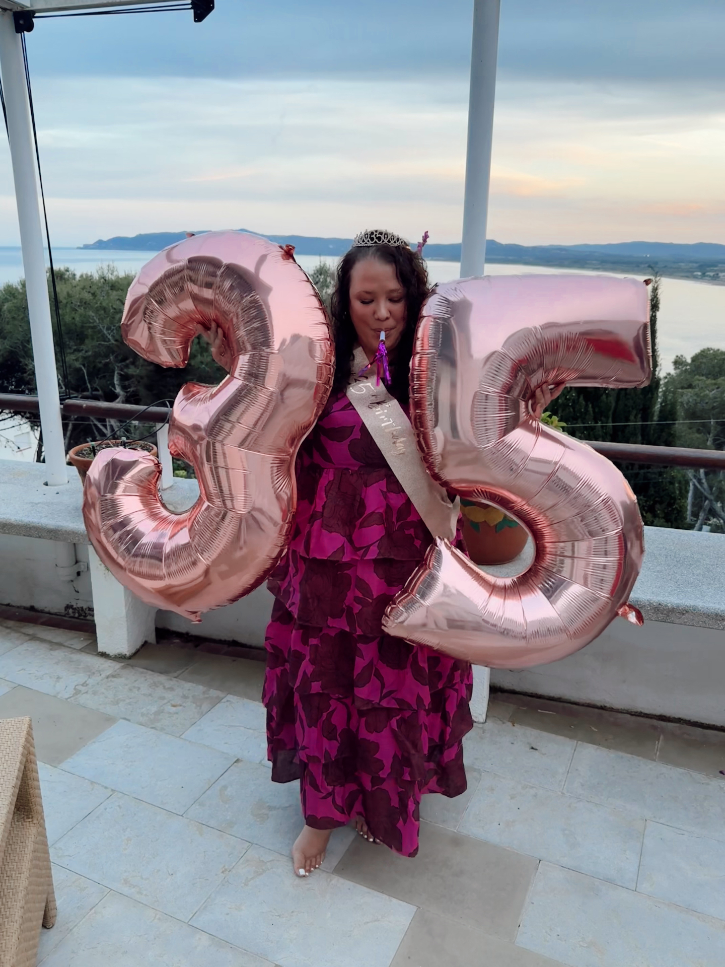 Caitlin celebrating her 35th birthday